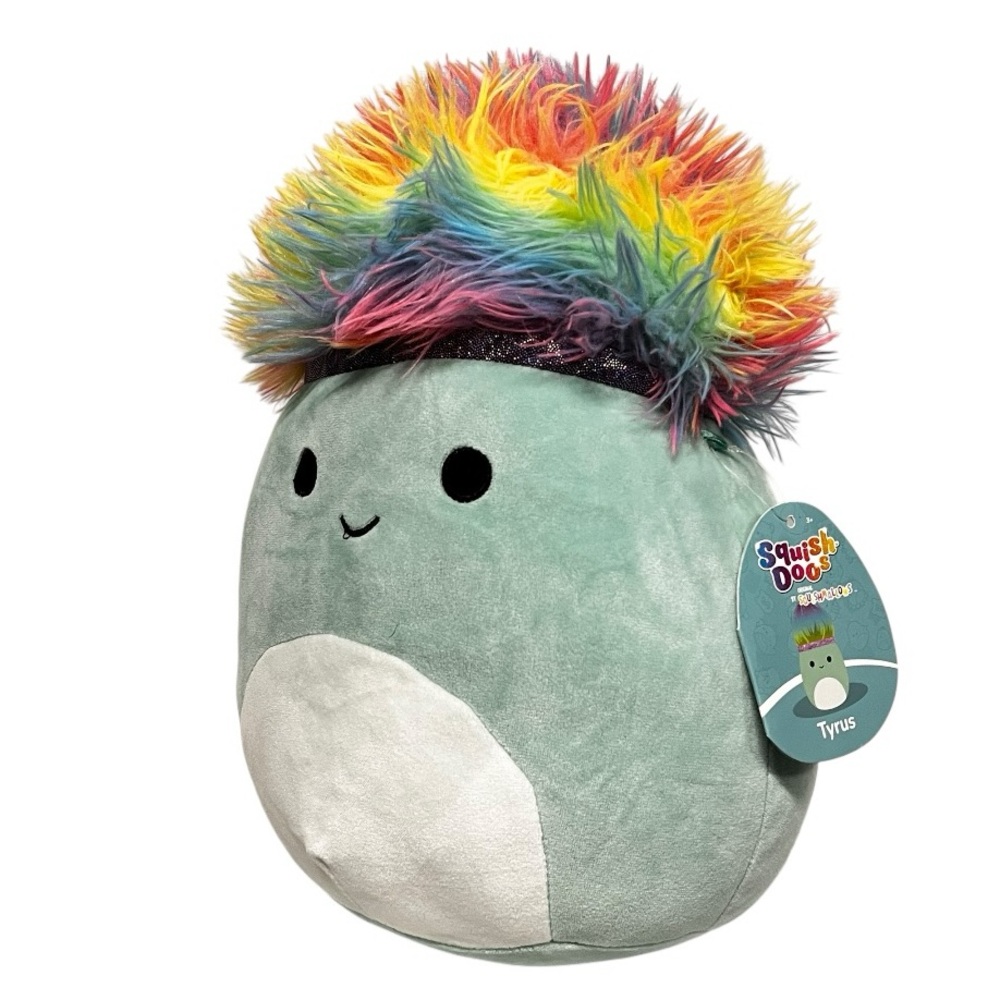 NWT TYRUS Rainbow Hair Dinosaur SquishDoos Original Squishmallow by‎ Kelly